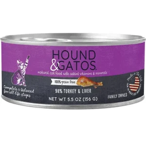 Hound & Gatos Cat Grain Free Turkey Turkey Liver 5.5oz 24 Pack {L-x}