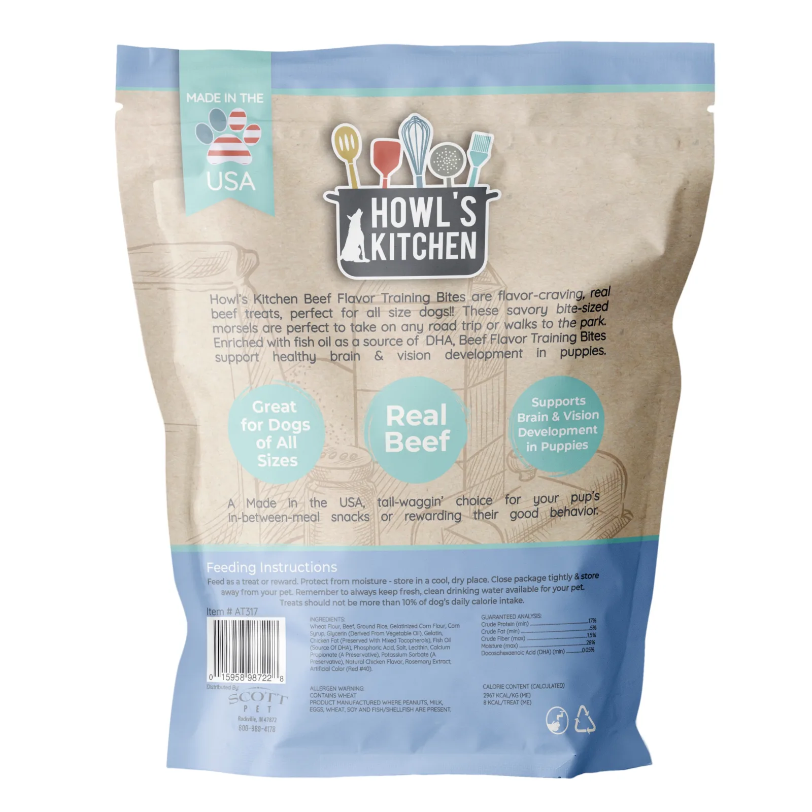 Howl's Kitchen 12oz Beef Training Bites Dog Treats - Image 2