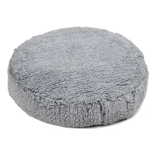 Hugglehounds Dog Fleece Pouf Bed, Gray - Small