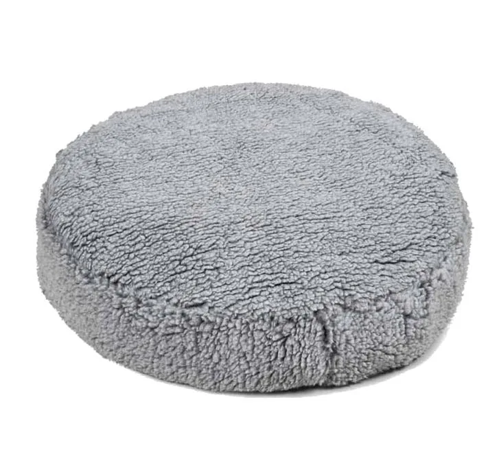 Hugglehounds Dog Fleece Pouf Bed, Gray - Small