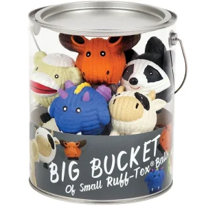 Hugglehounds Dog Ruff-Tex Balls Latex Toys 10-Count Bucket