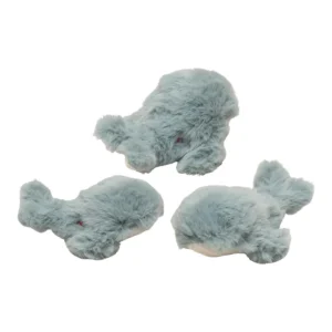 Hugglehounds Wee Mobie Whale Plush Dog Toy Set 3-Count