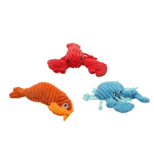 Hugglehounds Wee Sea Creatures Plush Dog Toy Set 3-Count