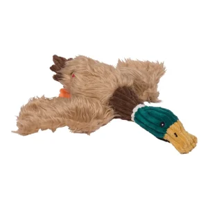 HuggleHounds X-Brace Drake Duck Fetch & Tug Plush Dog Toy