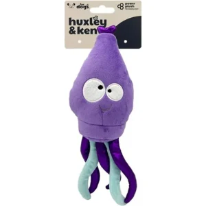Huxley & Kent Slappies Squiggly Squid Large Plush Squeaker Crinkle Dog Toy