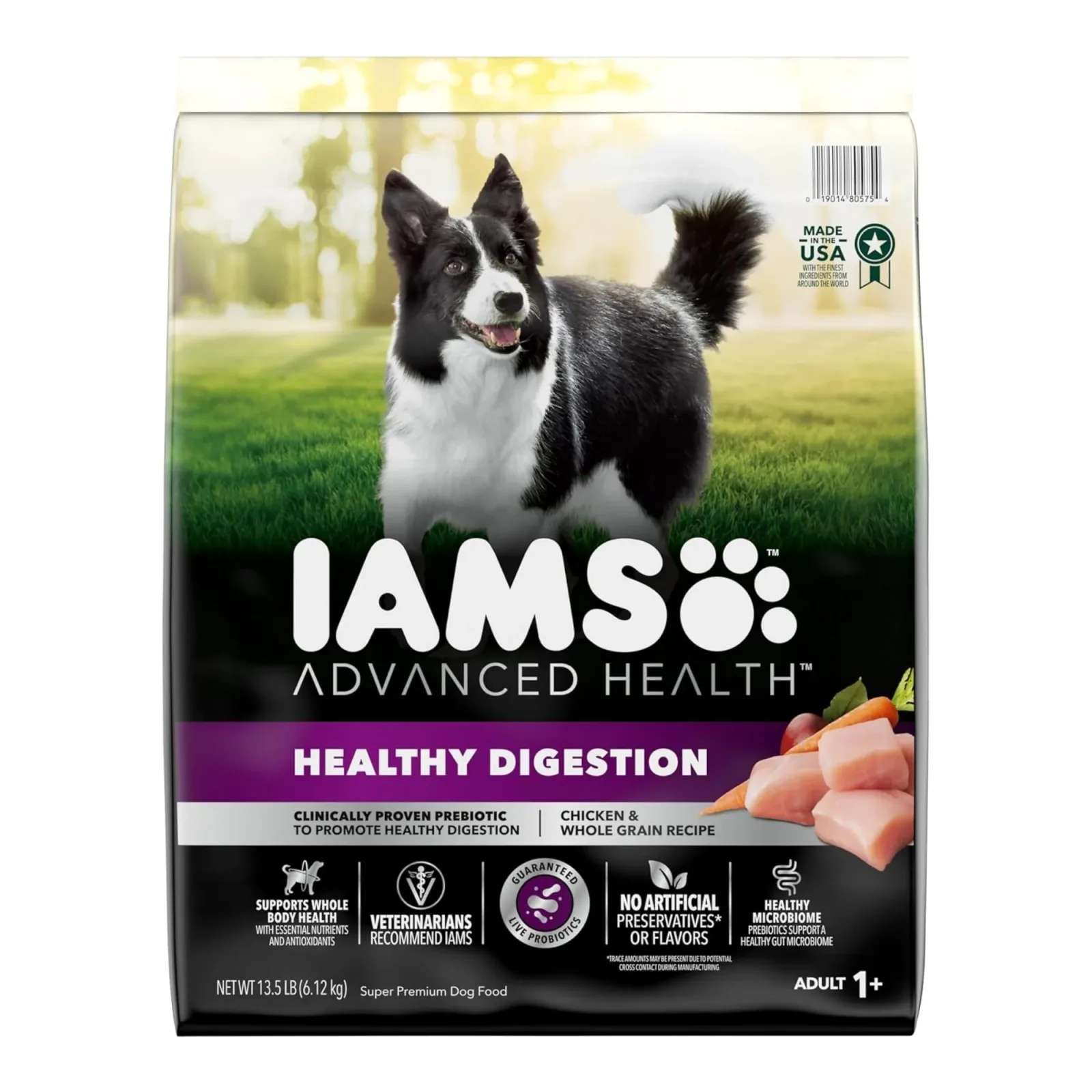 IAMS Advanced Healthy Digestion Adult Dry Dog Food Chicken & Whole Grains 13.5 lb