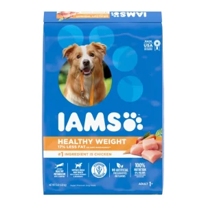 IAMS Healthy Weight Adult Dry Dog Food Chicken 15 lb
