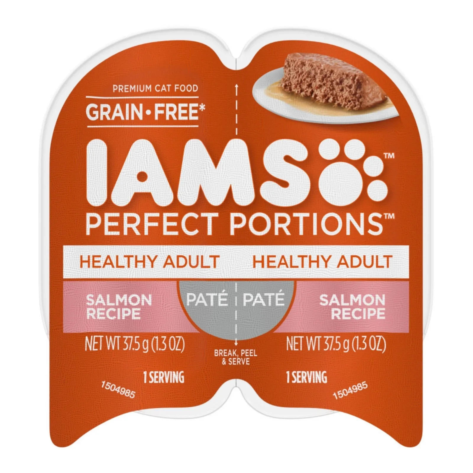 IAMS Perfect Portions Grain-Free Healthy Paté Adult Wet Cat Food Salmon, 2.6 oz each, Case of 24