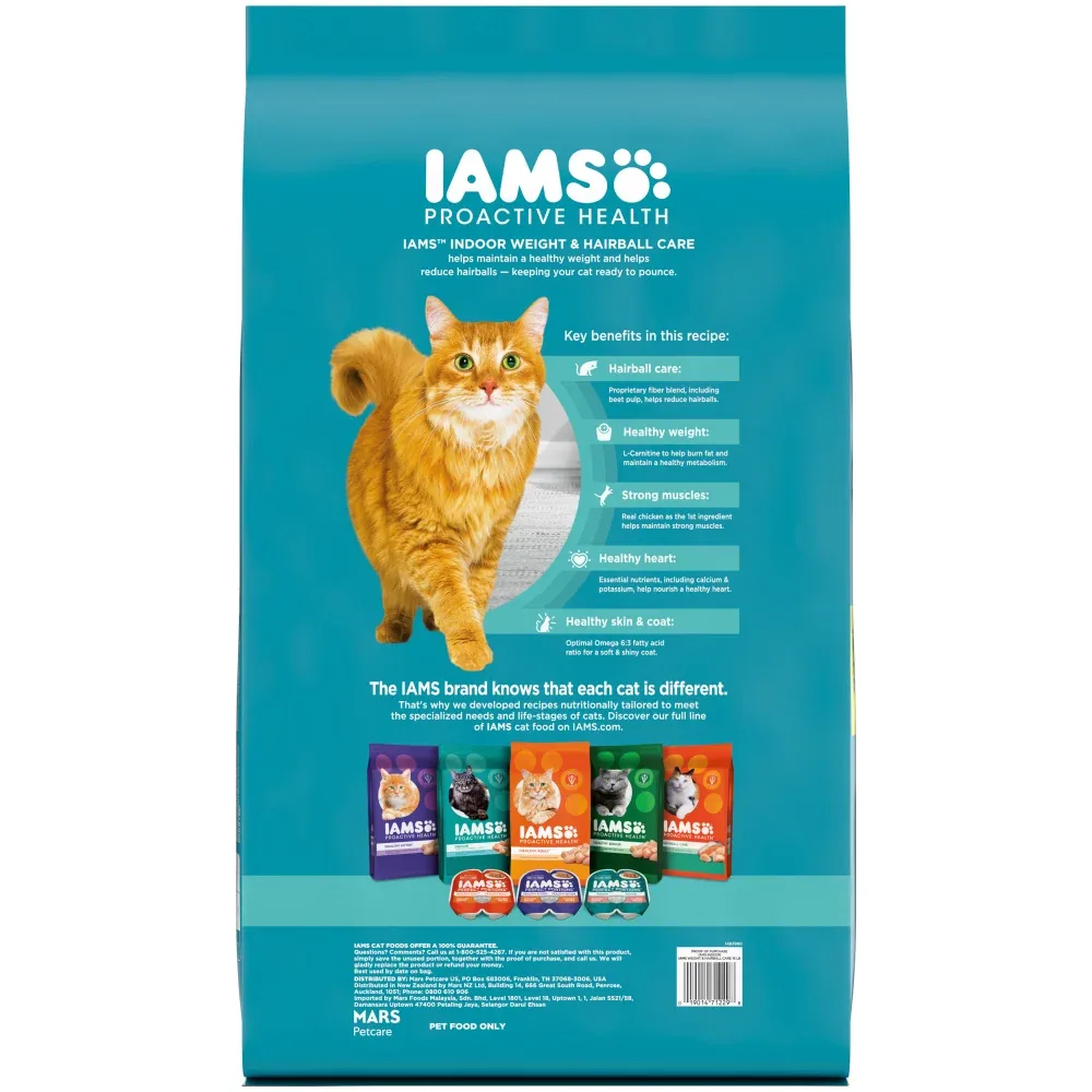Iams Proactive Health Indoor Weight and Hairball Care Dry Cat Food - Image 2