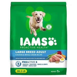 Iams Proactive Health Large Breed Adult Real Chicken and Whole Grain Recipe Dry Dog Food, 38.5lb