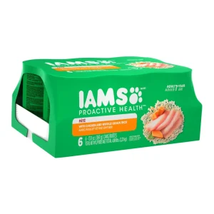 IAMS Proactive Health Paté Adult Wet Dog Food Pate with Chicken & Rice 13 oz 6 ct