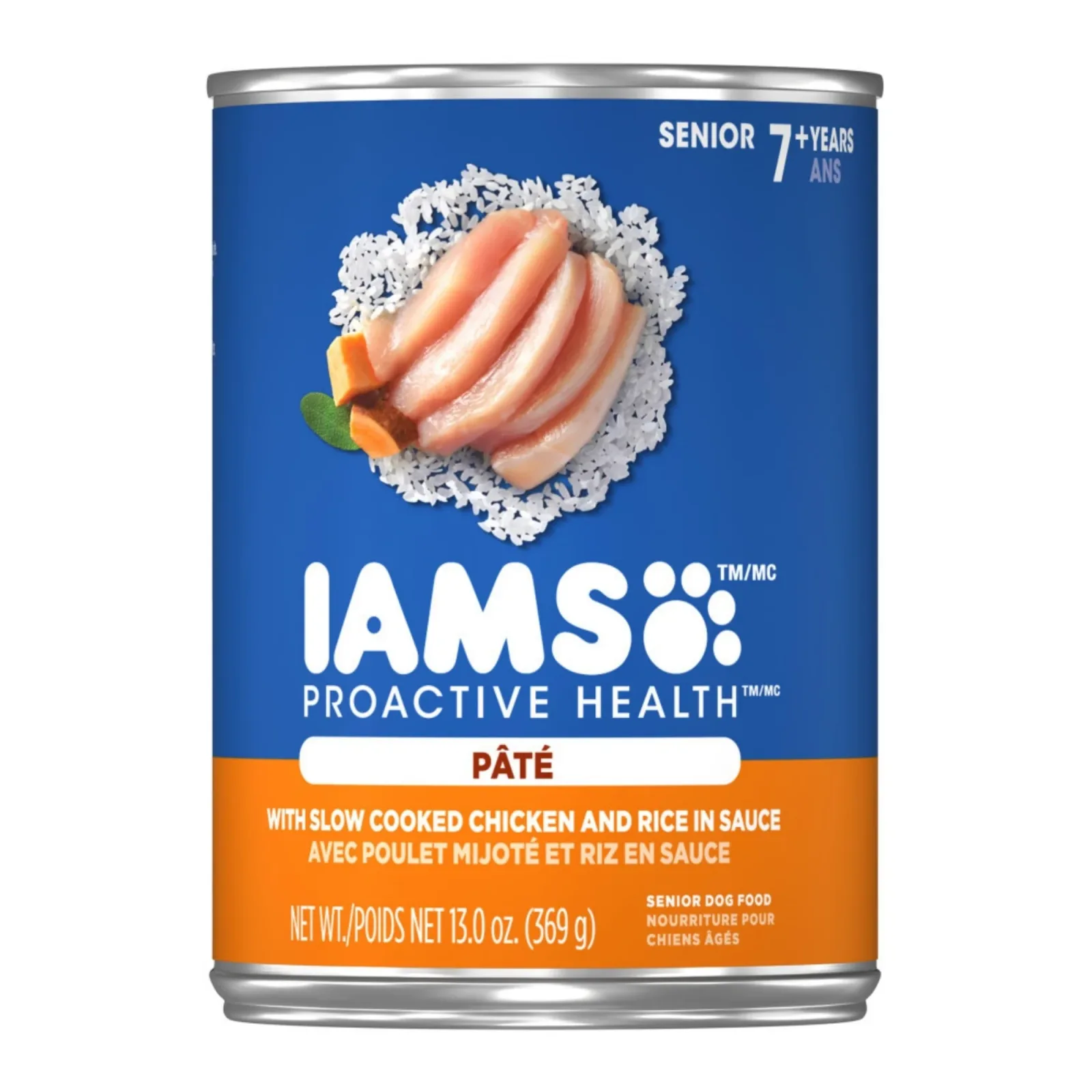 IAMS Proactive Health Paté Senior Wet Dog Food Chicken & Rice 12.3 oz