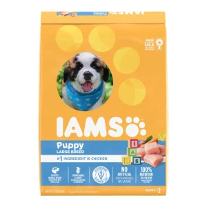 IAMS Smart Large Breed Puppy Dry Dog Food Real Chicken 15 lb