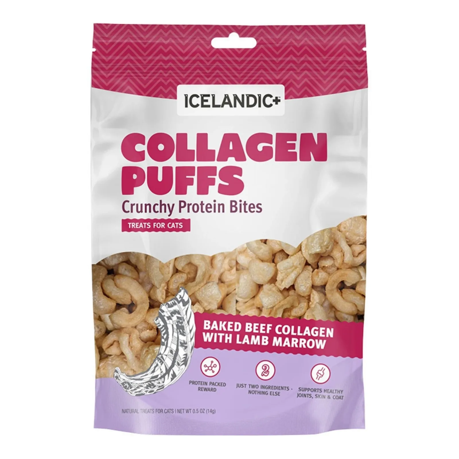 Icelandic Cat Beef Collagen Puffs With Marrow, 0.5 oz