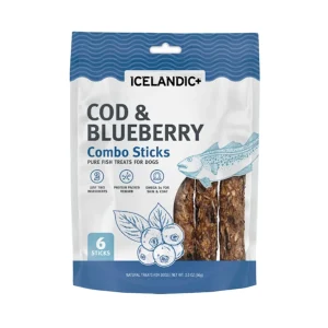 Icelandic Dog Cod & Blueberry Combo Sticks, 2 oz