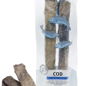 Icelandic Dog Cod Skin Dog Chew Stick 10 in 2-Count