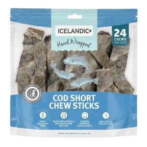 Icelandic Dog Cod Skin Dog Chew Stick 5 in 24-Count