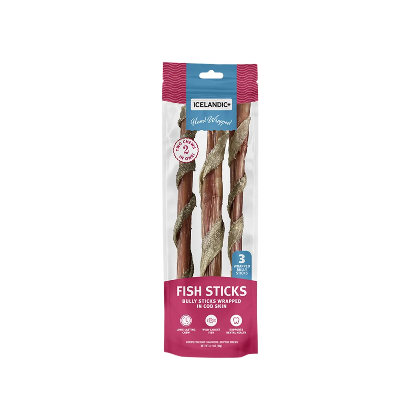 Icelandic+ Fish Sticks Bully Sticks Wrapped with Cod Skins - Image 2