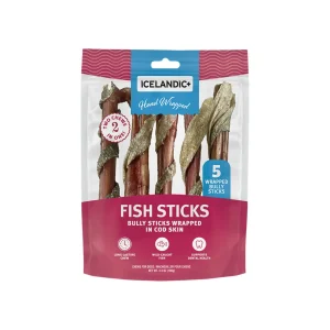 Icelandic+ Fish Sticks Bully Sticks Wrapped with Cod Skins