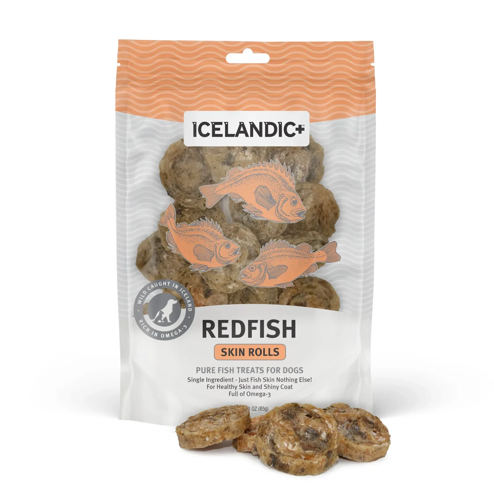 Icelandic Redfish Skin Rolls Single Bag