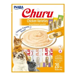 Inaba Cat Churu Chicken Variety Bag, 20-Count