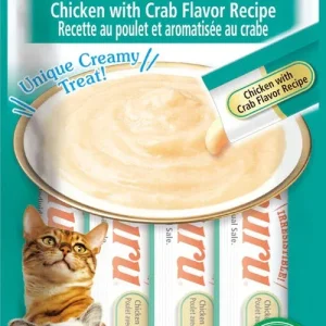 Inaba Cat Churu Puree Chicken Crab 0.52 oz. (6 ct)