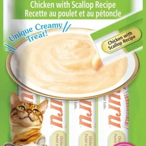 Inaba Cat Churu Puree Chicken Scallop, 0.52 oz/6 ct