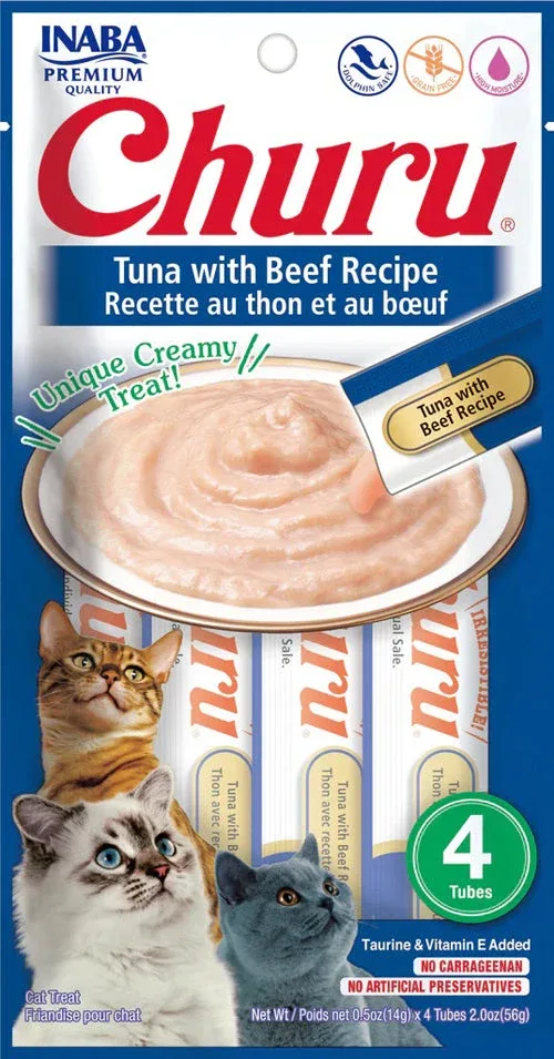 Inaba Cat Churu Puree Tuna Beef 2 oz. (6 ct)