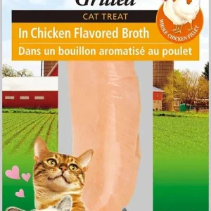 Inaba Cat Grill Fil Chicken/Chicken Broth 0.9 oz/6 ct