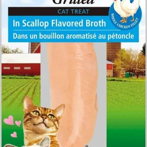 Inaba Cat Grill Fil Chicken/Scallop Broth, 0.9 oz/6 ct