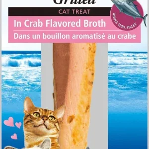 Inaba Cat Grill Fil Tuna/Crab Broth, 0.5 oz/6 ct