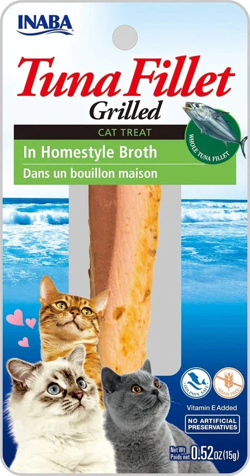Inaba Cat Grill Fil Tuna/Homestyle Broth, 0.5 oz/6 ct