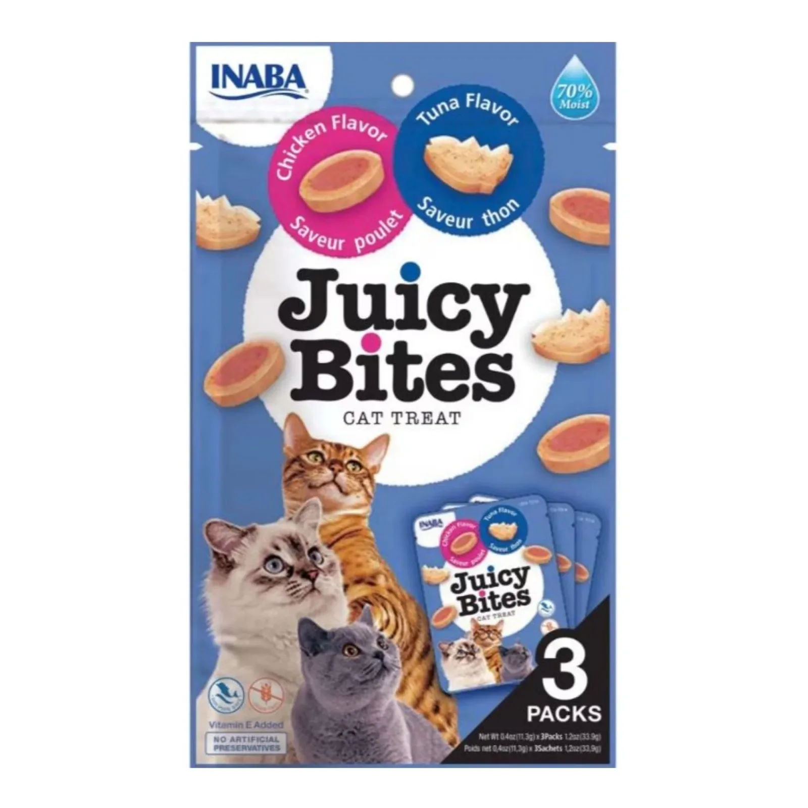 Inaba Cat Juicy Bites Scallop Crab, 1.2 oz each, Case of 6