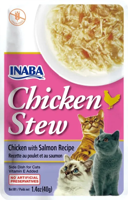 Inaba Cat Stew Chicken Salmon, 1.04 oz (6 ct)