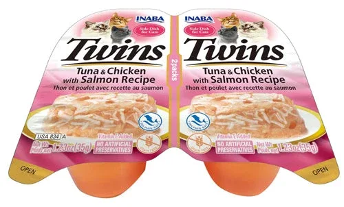 Inaba Cat Twin Cups Tuna Chicken Salmon 6 ct/2.46 oz