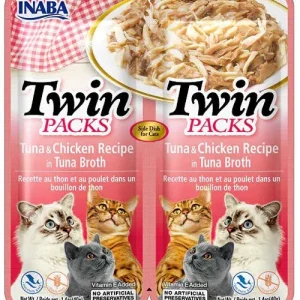Inaba Cat Twin Pack Tuna Chicken in Tuna Broth, 2.08 oz (6 ct)
