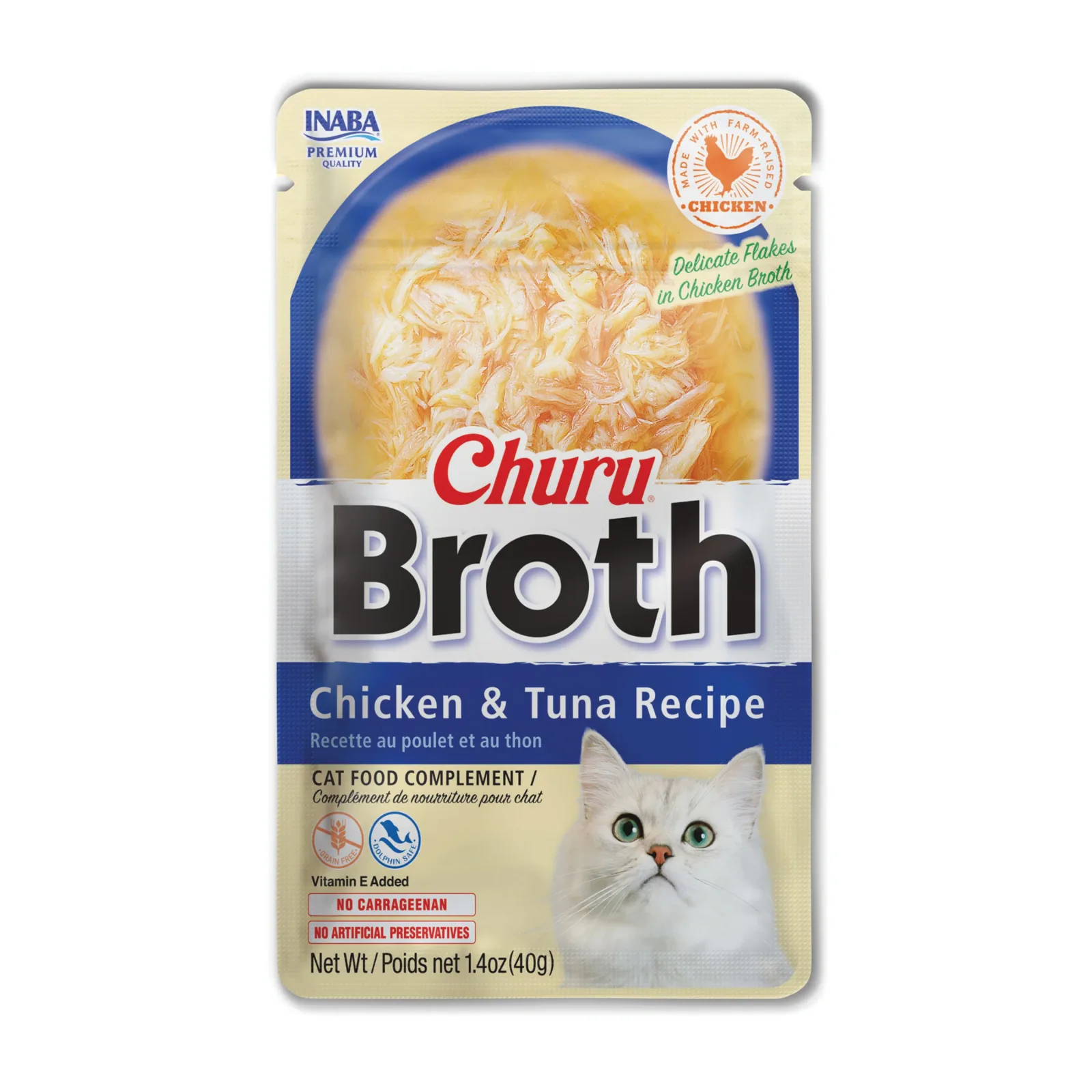 Inaba Churu Chicken and Tuna Broth Pouch Cat Treat