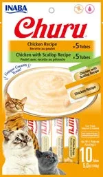 Inaba Churu Chicken Variety Lickable Cat Treats 10 ct/0.5 oz Tubes