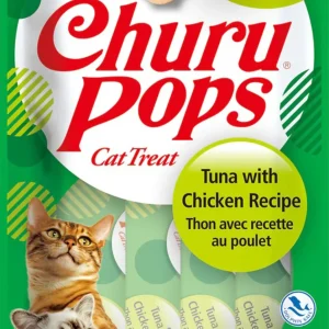 Inaba Churu Pop Tuna & Chicken Lickable Cat Treats, 2.16 oz each, Case of 6