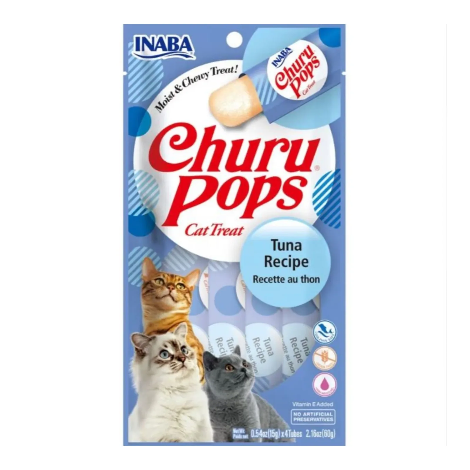 Inaba Churu Pop Tuna Lickable Cat Treats, 2.16 oz each, Case of 6