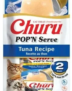 Inaba Churu Pop'N Serve Lickable Cat Treats - Tuna, 2.46 oz, 4 ct