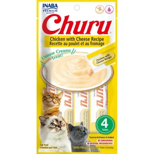 Inaba Churu Puree Cat Treats Chicken/Cheese, 0.5 oz each, Case of 24