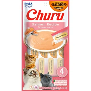 Inaba Churu Puree Cat Treats Salmon, 0.5 oz each, Case of 24