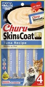 Inaba Churu Puree Skin and Coat Cat Treats - Wild Tuna, 2 oz Tubes, 6 ct - Image 2