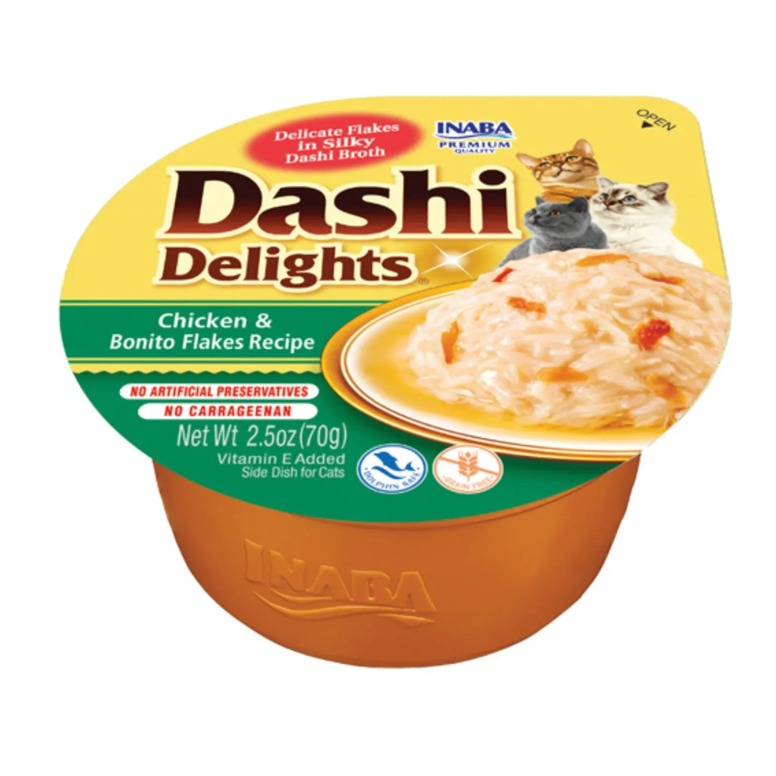 Inaba Dashi Delight Cat Food Topper - Chicken and Bonito Flakes, 2.5 oz each, Case of 6