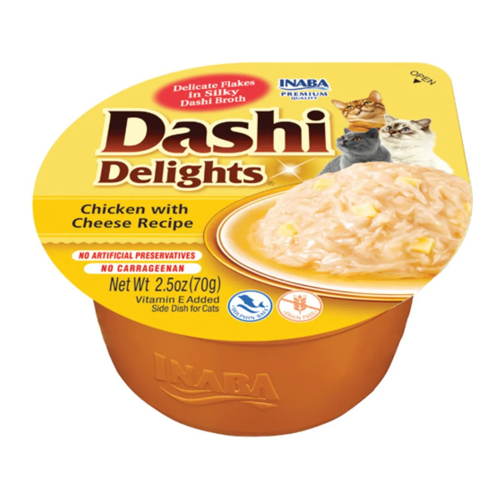 Inaba Dashi Delight Cat Food Topper - Chicken and Cheese, 2.5 oz each, Case of 6