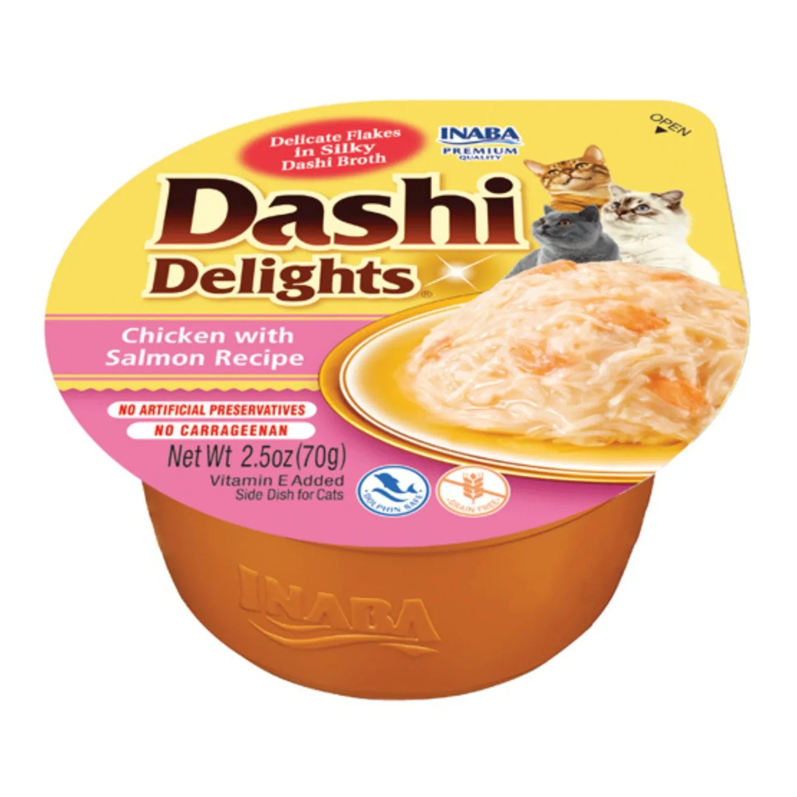 Inaba Dashi Delight Cat Food Topper - Chicken and Salmon, 2.5 oz each, Case of 6