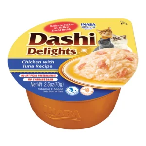 Inaba Dashi Delight Cat Food Topper - Chicken and Tuna, 2.5 oz each, Case of 6