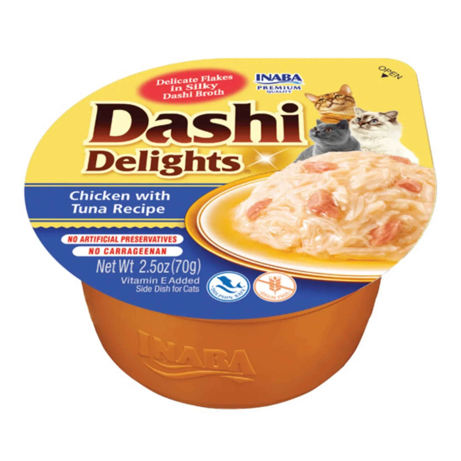 Inaba Dashi Delight Cat Food Topper - Chicken and Tuna, 2.5 oz each, Case of 6