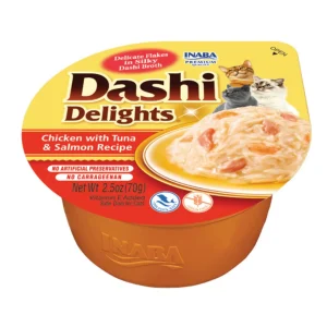 Inaba Dashi Delight Cat Food Topper - Chicken, Tuna and Salmon, 2.5 oz each, Case of 6
